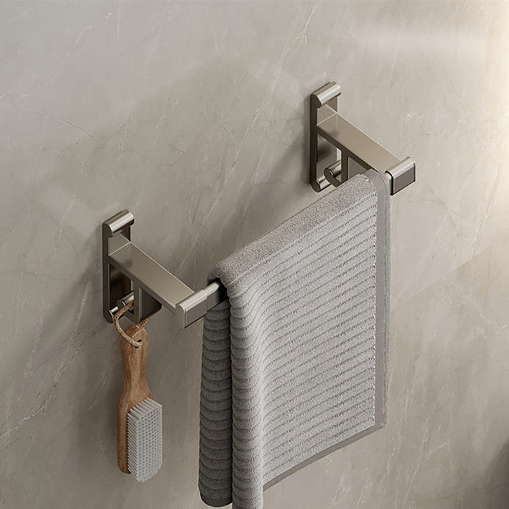 BowLift | Gray Bathroom Accessory Set Contemporary Style Aluminum Towel Bar