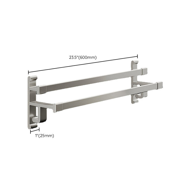 BowLift | Gray Bathroom Accessory Set Contemporary Style Aluminum Towel Bar