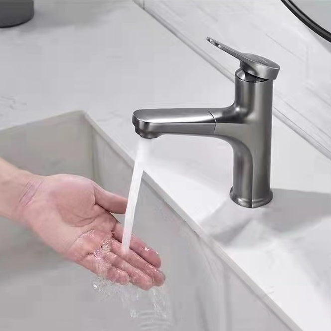 BowLift | Modern Vessel Faucet Copper Single Handle Pull Down Vessel Faucet