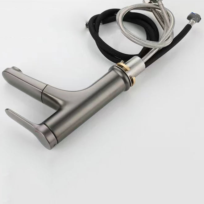 BowLift | Modern Vessel Faucet Copper Single Handle Pull Down Vessel Faucet