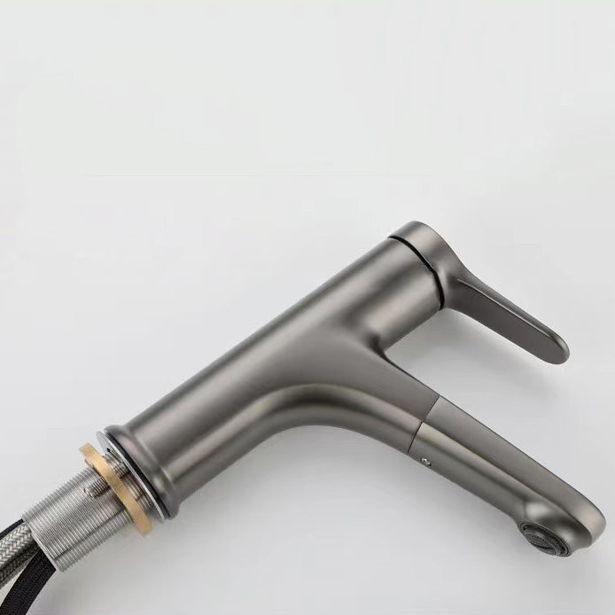 BowLift | Modern Vessel Faucet Copper Single Handle Pull Down Vessel Faucet