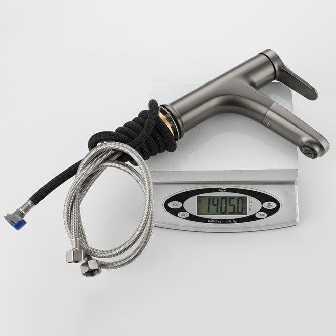 BowLift | Modern Vessel Faucet Copper Single Handle Pull Down Vessel Faucet