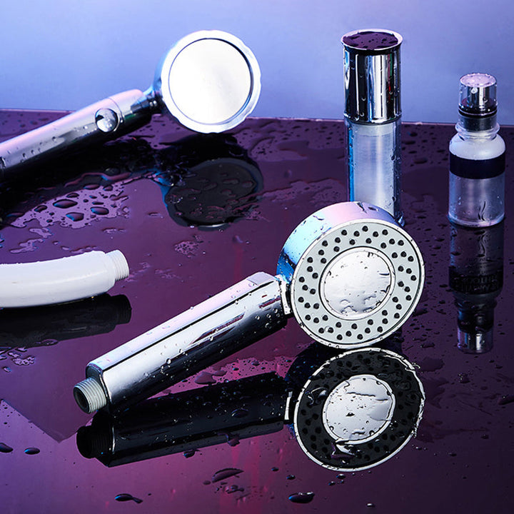 BowLift | Contemporary Wall-Mounted Shower Head Combination Chrome Round Hand Shower