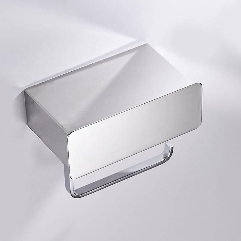 BowLift | 2-piece Stainless Steel Classic Bathroom Accessory Set Black & Chrome Paper Holder