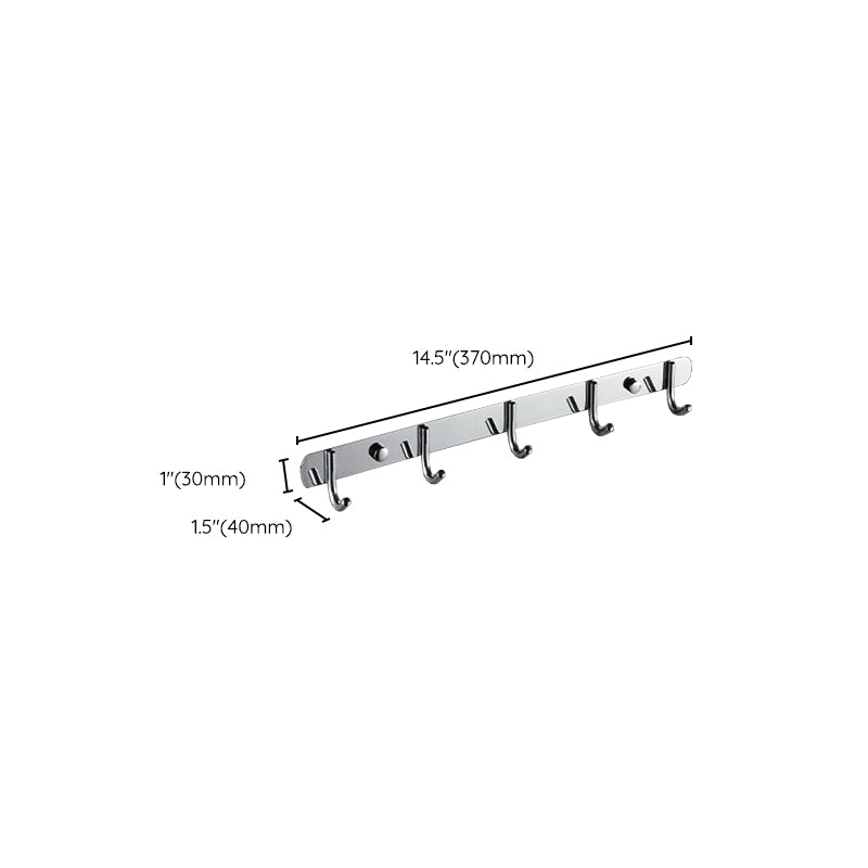BowLift | Chrome Modern Bathroom Hardware Set Stainless Steel Towel Hook/Towel Rail & Bathroom Shelf