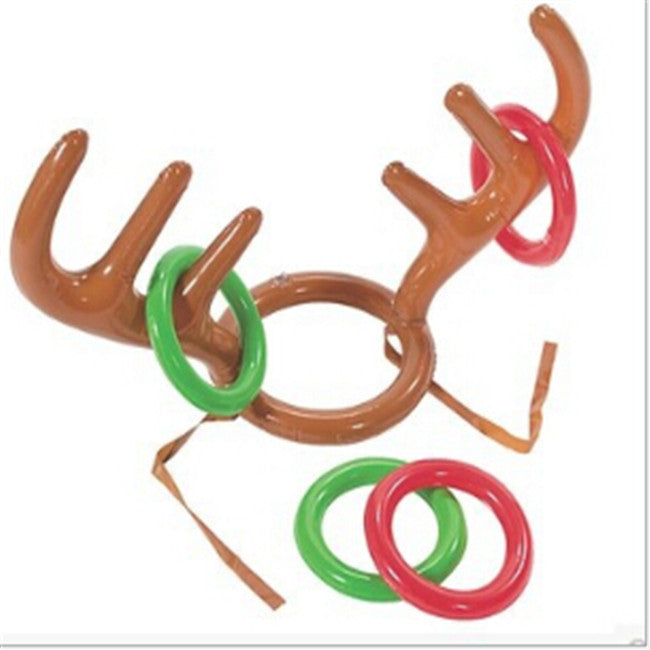 BowLift | Christmas Game Inflatable Reindeer Antler Hat Ring Toss Christmas Gift
