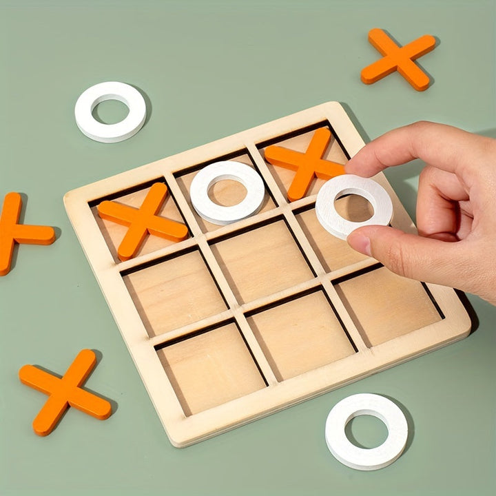 BowLift | Wooden Tic Tac Toe Kids Puzzle Game