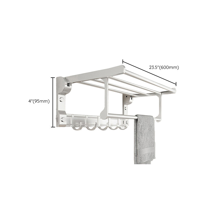 BowLift | Chrome/Black Classic Bathroom Accessory Set Modern Bath Shelf/Towel Bar & Paper Holder