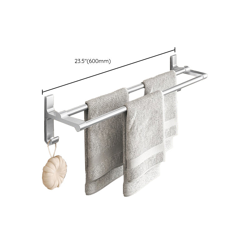 BowLift | Chrome/Black Classic Bathroom Accessory Set Modern Bath Shelf/Towel Bar & Paper Holder