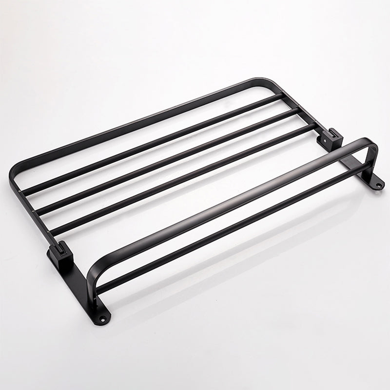 BowLift | Modern Classic Bathroom Hardware Set Matte Black Bathrobe/Towel Bar & Bathroom Shelf