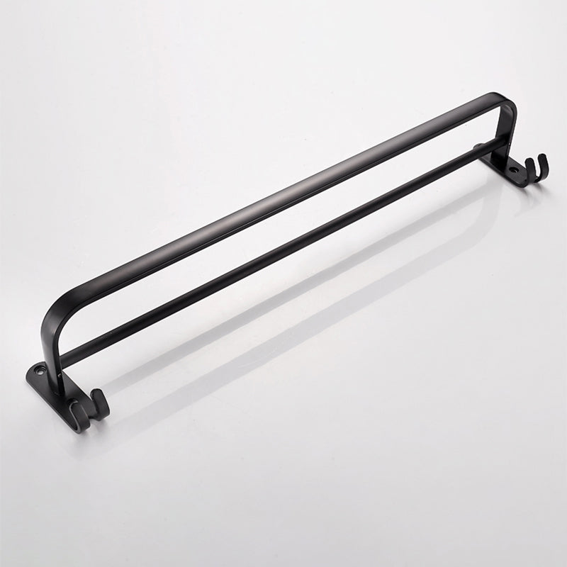 BowLift | Modern Classic Bathroom Hardware Set Matte Black Bathrobe/Towel Bar & Bathroom Shelf
