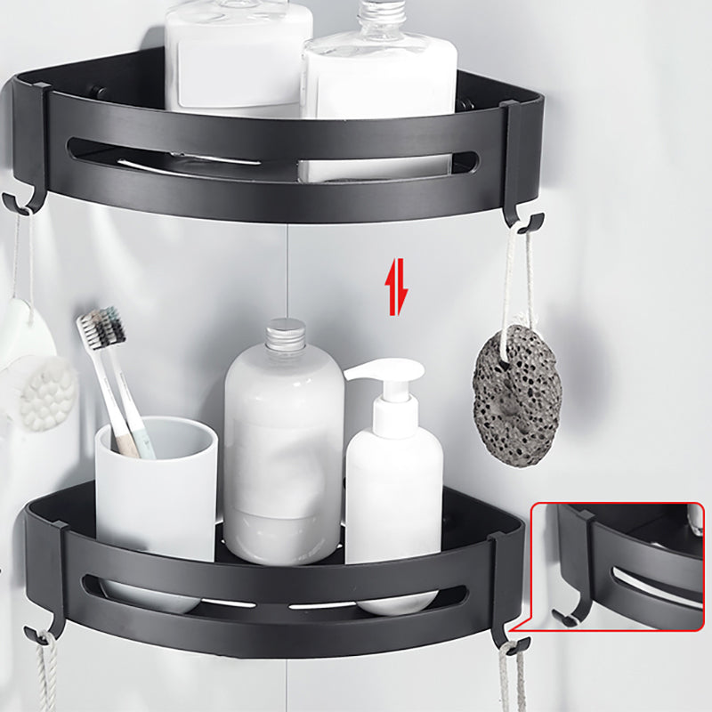 BowLift | Modern Classic Bathroom Hardware Set Matte Black Bathrobe/Towel Bar & Bathroom Shelf