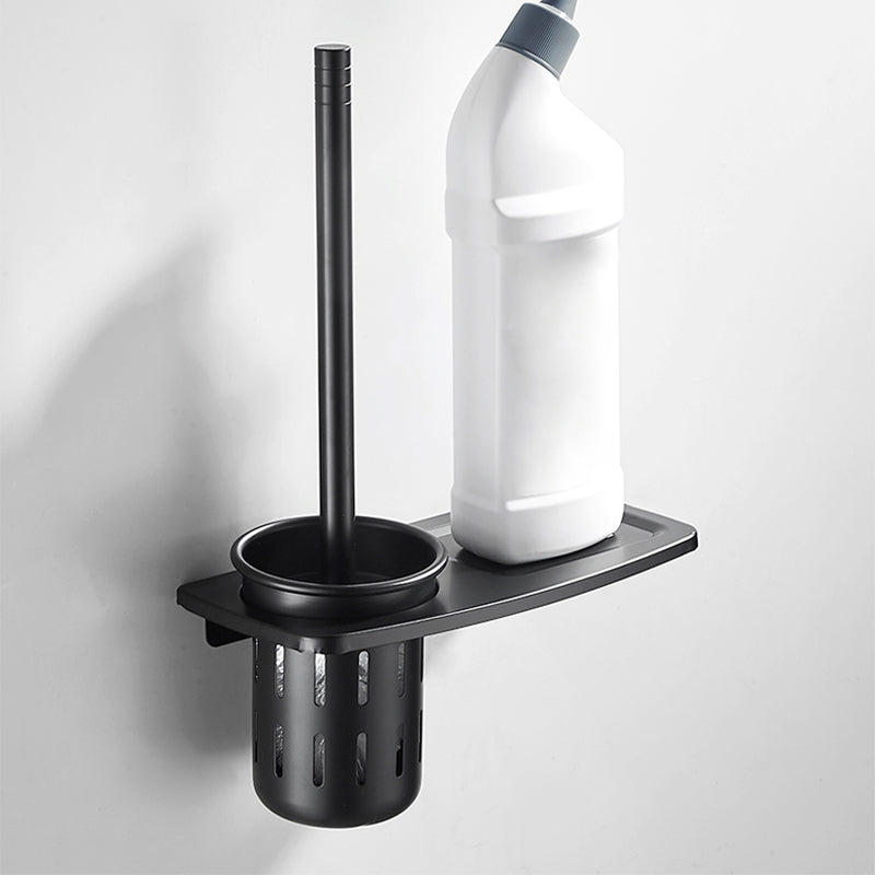 BowLift | Modern Classic Bathroom Hardware Set Matte Black Bathrobe/Towel Bar & Bathroom Shelf
