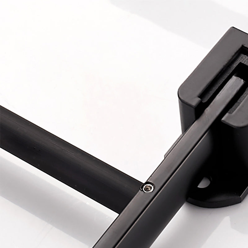 BowLift | Modern Classic Bathroom Hardware Set Matte Black Bathrobe/Towel Bar & Bathroom Shelf