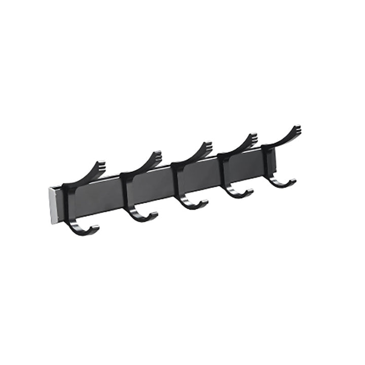 BowLift | Modern Classic Bathroom Hardware Set Matte Black Bathrobe/Towel Bar & Bathroom Shelf