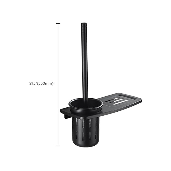 BowLift | Modern Classic Bathroom Hardware Set Matte Black Bathrobe/Towel Bar & Bathroom Shelf