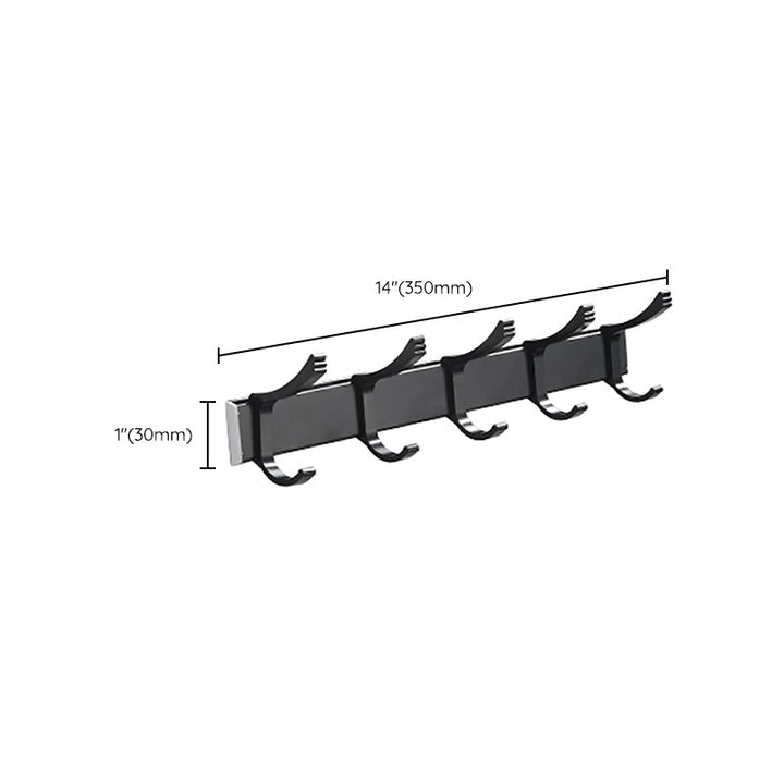 BowLift | Modern Classic Bathroom Hardware Set Matte Black Bathrobe/Towel Bar & Bathroom Shelf