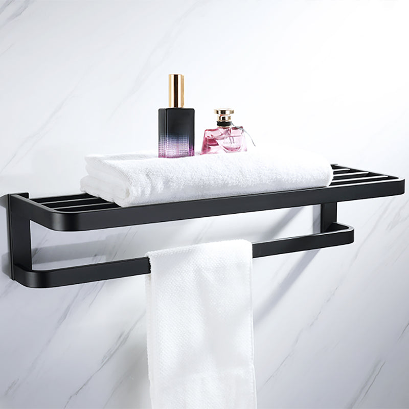 BowLift | Modern Bathroom Hardware Set Bathroom Shelf Towel Bar Black Bathroom Hardware Set