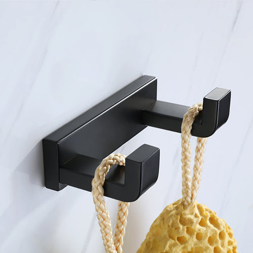 BowLift | Modern Bathroom Hardware Set Bathroom Shelf Towel Bar Black Bathroom Hardware Set