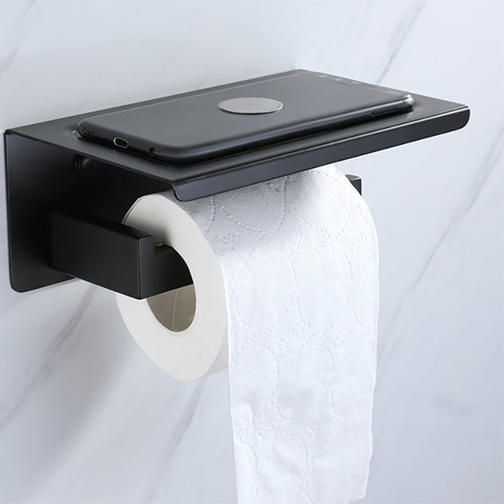 BowLift | Modern Bathroom Hardware Set Bathroom Shelf Towel Bar Black Bathroom Hardware Set