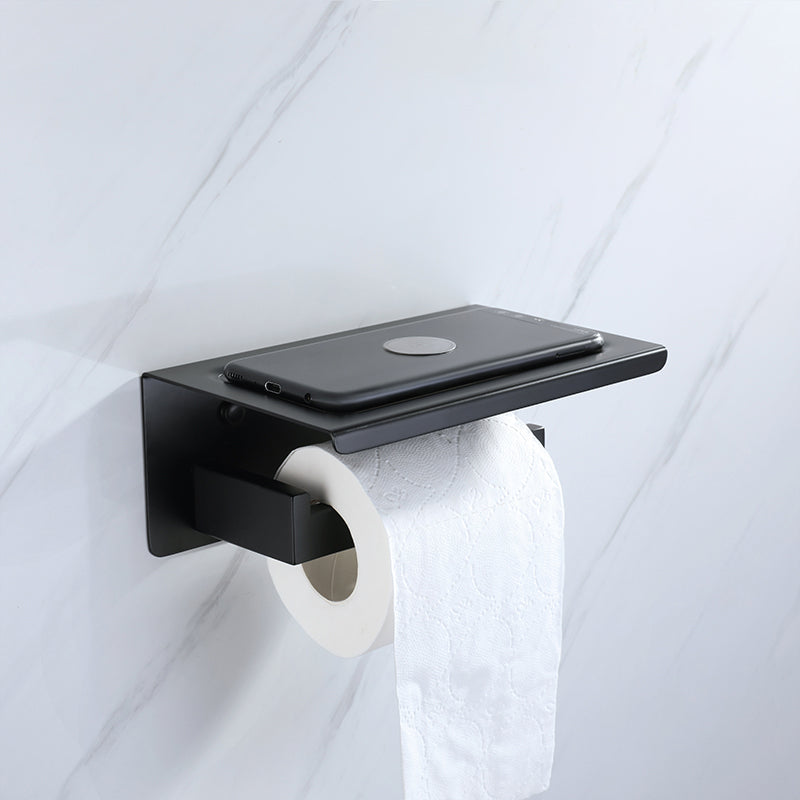 BowLift | Modern Bathroom Hardware Set Bathroom Shelf Towel Bar Black Bathroom Hardware Set