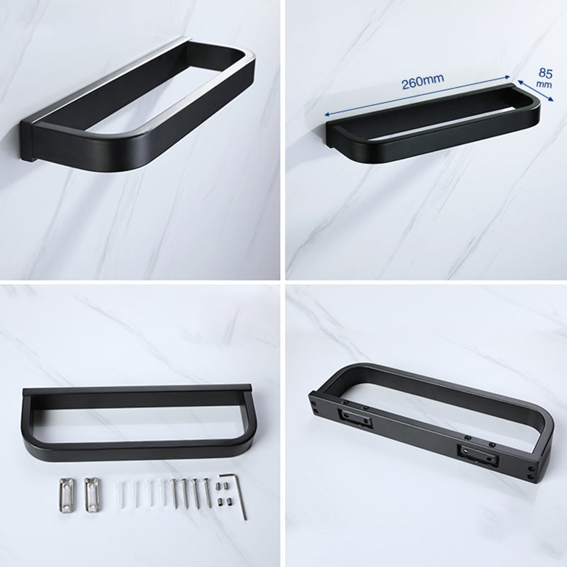 BowLift | Modern Bathroom Hardware Set Bathroom Shelf Towel Bar Black Bathroom Hardware Set