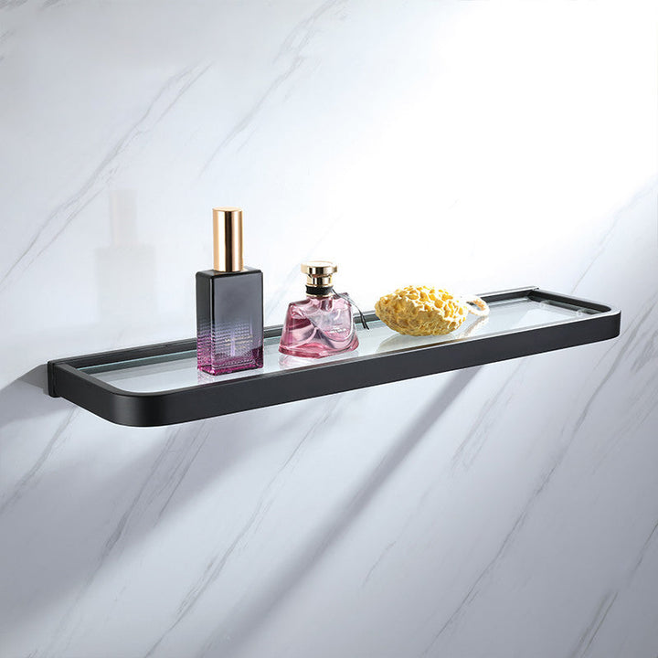 BowLift | Modern Bathroom Hardware Set Bathroom Shelf Towel Bar Black Bathroom Hardware Set
