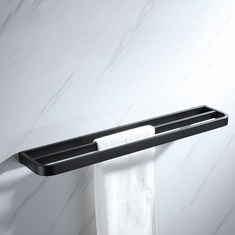 BowLift | Modern Bathroom Hardware Set Bathroom Shelf Towel Bar Black Bathroom Hardware Set