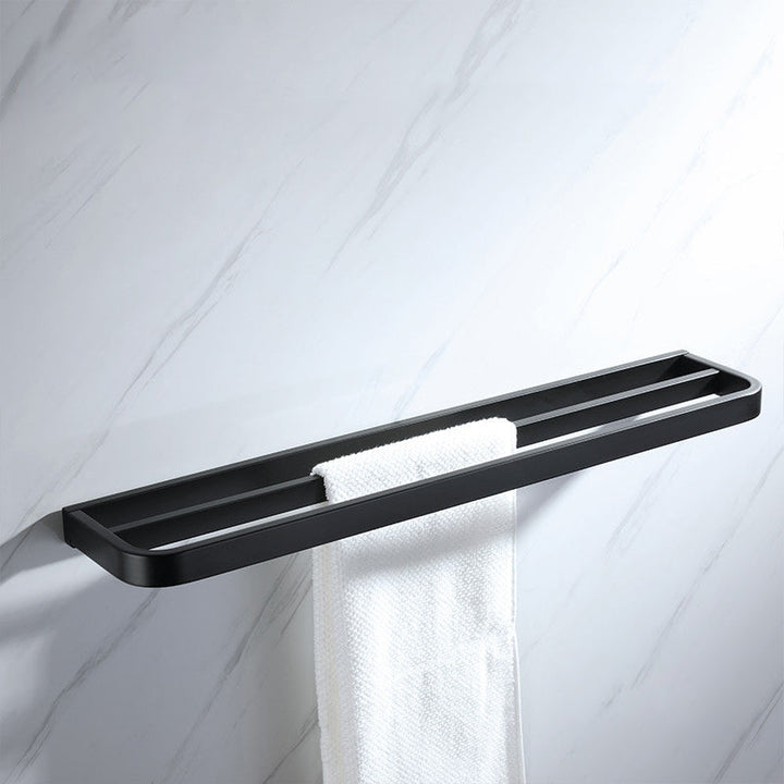 BowLift | Modern Bathroom Hardware Set Bathroom Shelf Towel Bar Black Bathroom Hardware Set