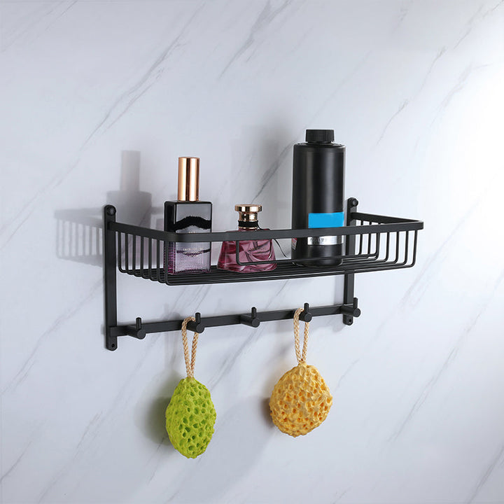 BowLift | Modern Bathroom Hardware Set Bathroom Shelf Towel Bar Black Bathroom Hardware Set