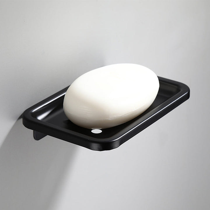 BowLift | Contemporary Bathroom Accessory Set Black Surface Bathrobe Hook/Towel Ring Bar
