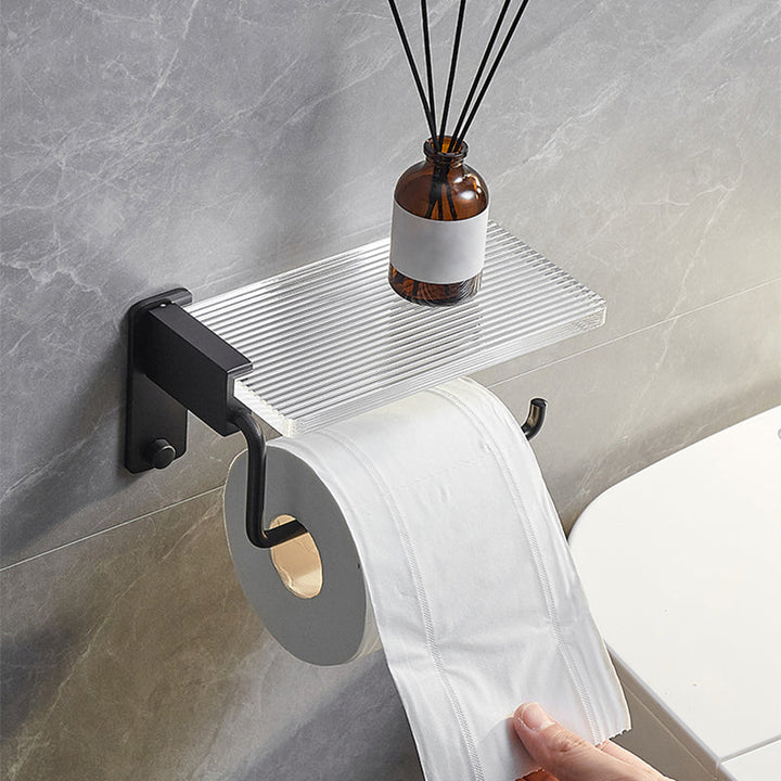 BowLift | Modern bathroom accessory set bath shelf/towel holder & bathrobe hooks included