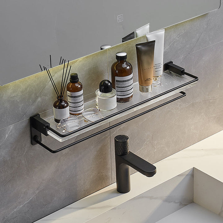 BowLift | Modern bathroom accessory set bath shelf/towel holder & bathrobe hooks included