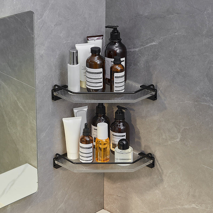 BowLift | Modern bathroom accessory set bath shelf/towel holder & bathrobe hooks included