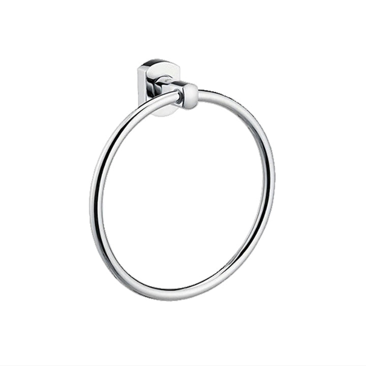 BowLift | Polished Chrome Modern Bathroom Accessory Set Silver Towel Holder/Bath Shelf