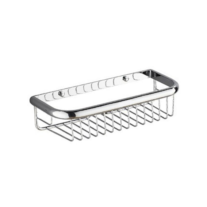 BowLift | Polished Chrome Modern Bathroom Accessory Set Silver Towel Holder/Bath Shelf