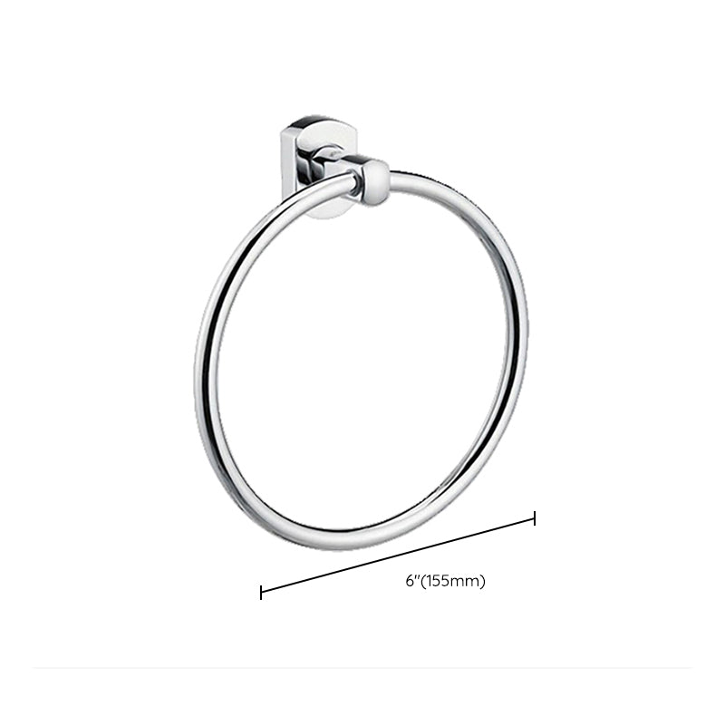 BowLift | Polished Chrome Modern Bathroom Accessory Set Silver Towel Holder/Bath Shelf