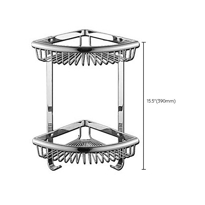 BowLift | Polished Chrome Modern Bathroom Accessory Set Silver Towel Holder/Bath Shelf