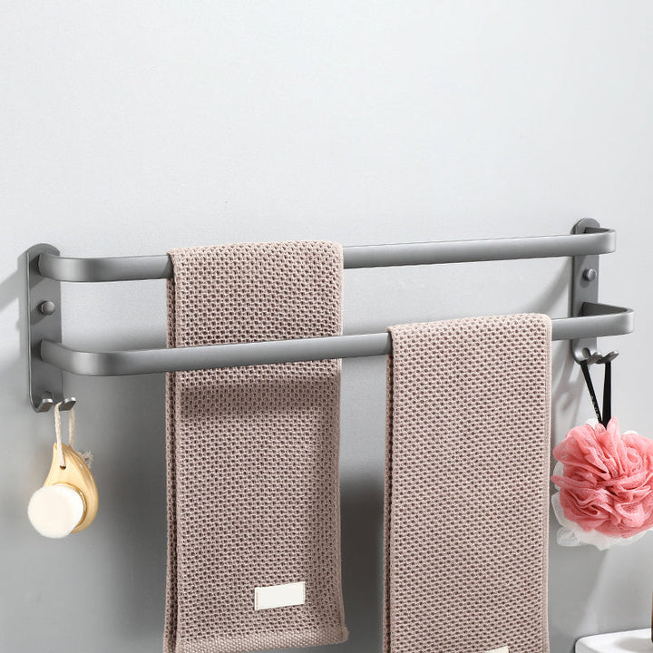 BowLift | Modern Bathroom Fixture Set Towel Bar Gray Bathroom Shelf Bathroom Set