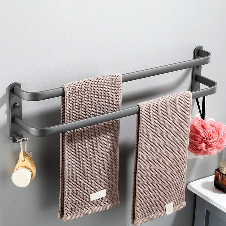 BowLift | Modern Bathroom Fixture Set Towel Bar Gray Bathroom Shelf Bathroom Set