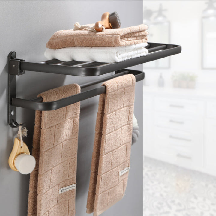 BowLift | Modern Bathroom Fixture Set Towel Bar Gray Bathroom Shelf Bathroom Set