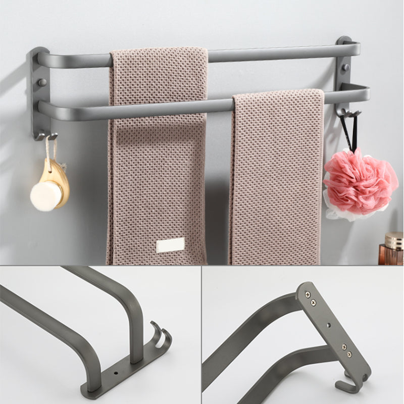 BowLift | Modern Bathroom Fixture Set Towel Bar Gray Bathroom Shelf Bathroom Set