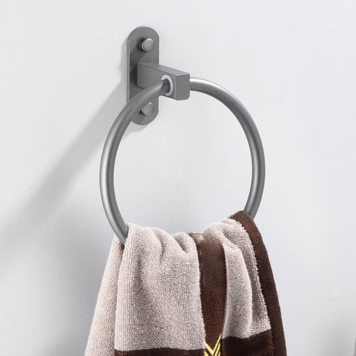 BowLift | Modern Bathroom Fixture Set Towel Bar Gray Bathroom Shelf Bathroom Set