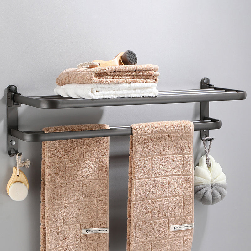BowLift | Modern Bathroom Fixture Set Towel Bar Gray Bathroom Shelf Bathroom Set