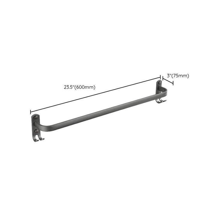 BowLift | Modern Bathroom Fixture Set Towel Bar Gray Bathroom Shelf Bathroom Set