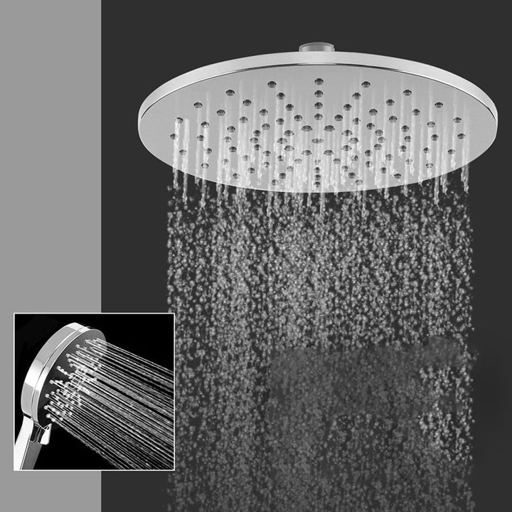 BowLift | Ceiling and wall mounted showerhead combination round chrome spray head