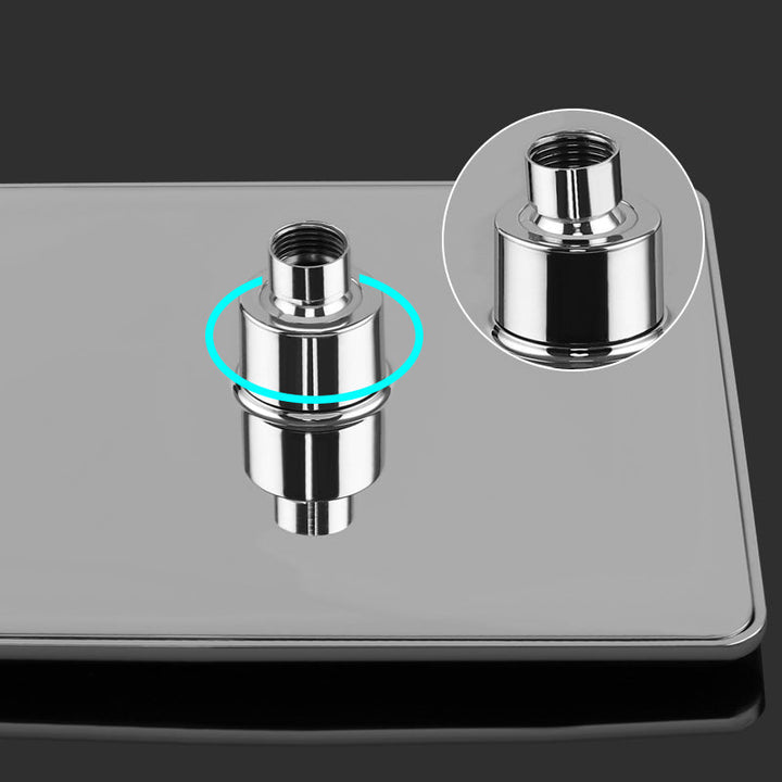 BowLift | Chrome Square Shower Head Combination Wall Mounted and Ceiling Mounted Handheld Shower