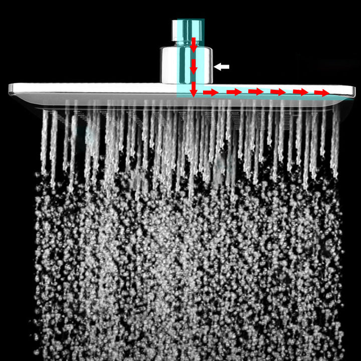BowLift | Chrome Square Shower Head Combination Wall Mounted and Ceiling Mounted Handheld Shower