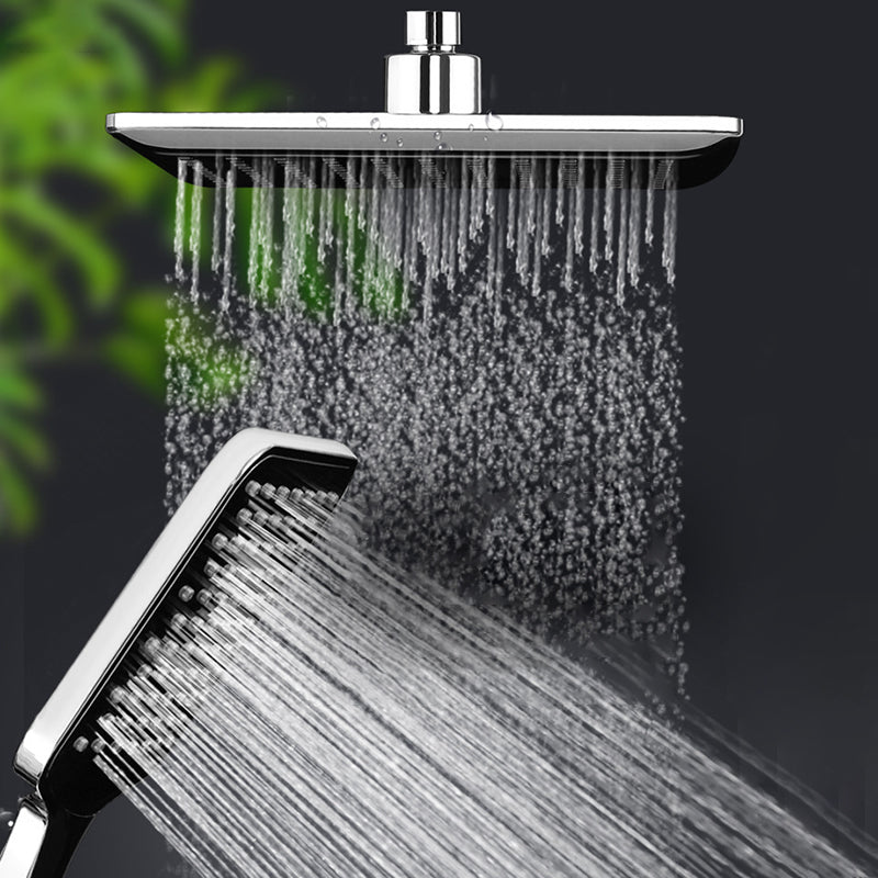 BowLift | Chrome Square Shower Head Combination Wall Mounted and Ceiling Mounted Handheld Shower