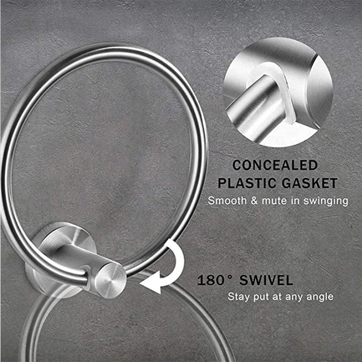 BowLift | Traditional 2-piece bathroom hardware set towel ring/paper holder